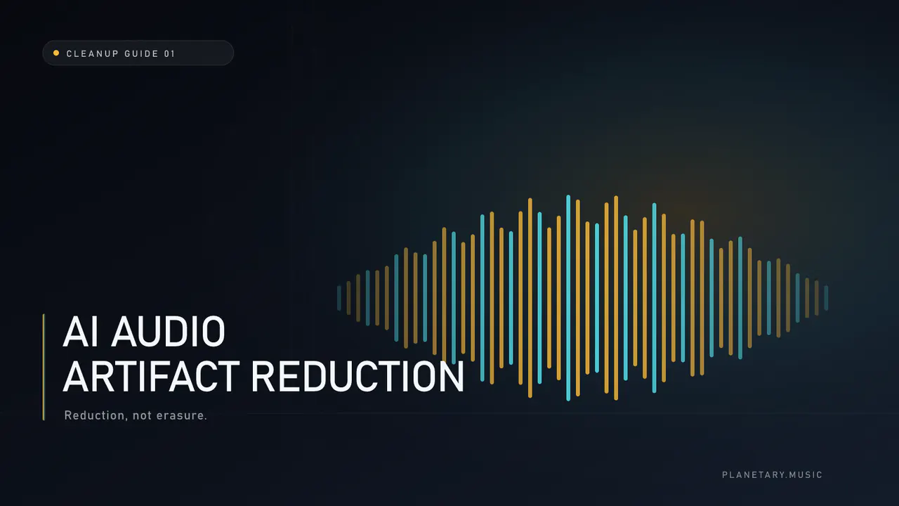 AI audio artifact reduction: cleaner texture without a mastering chain