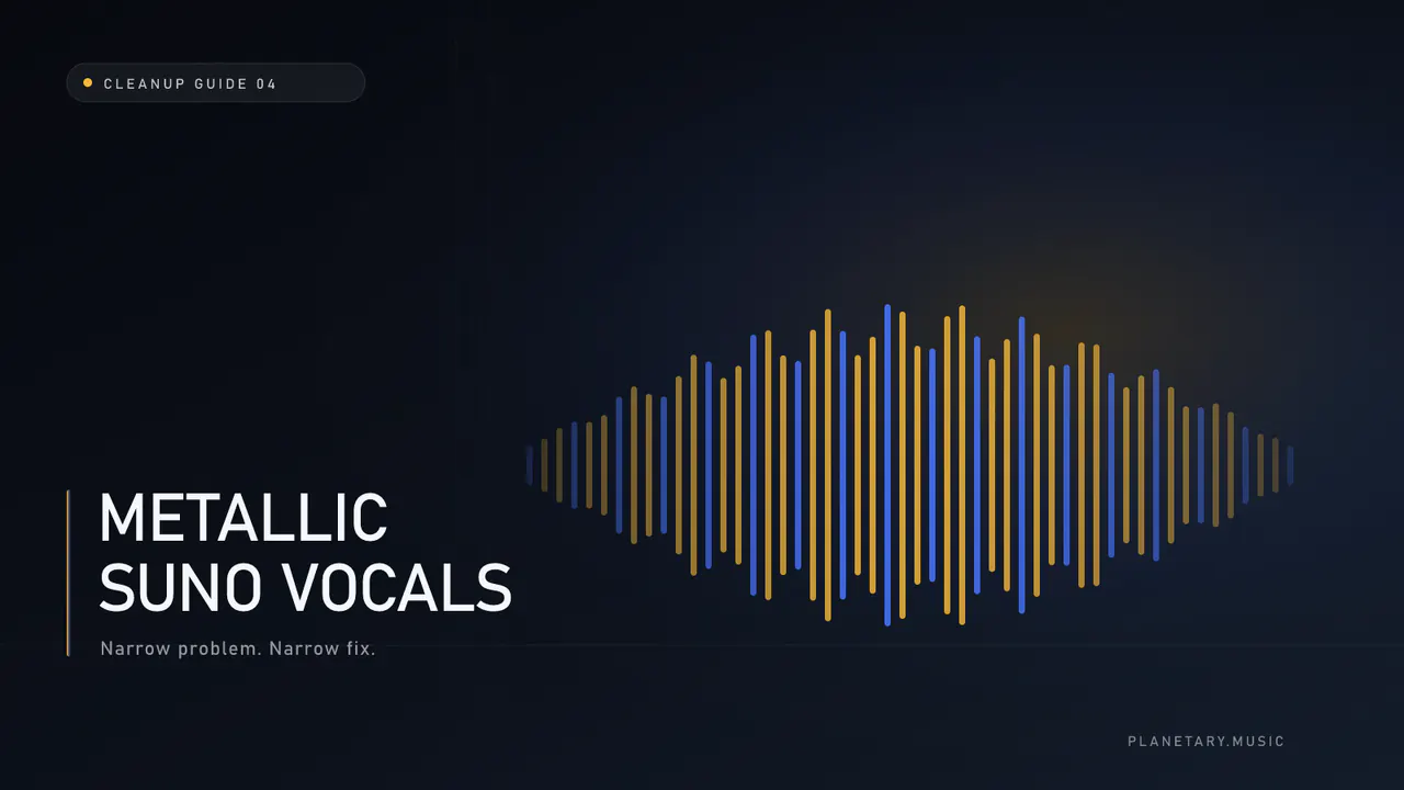 fix metallic Suno vocals without flattening the mix